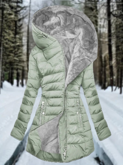 Vela - Teplý chlupatý kabát pro ženy