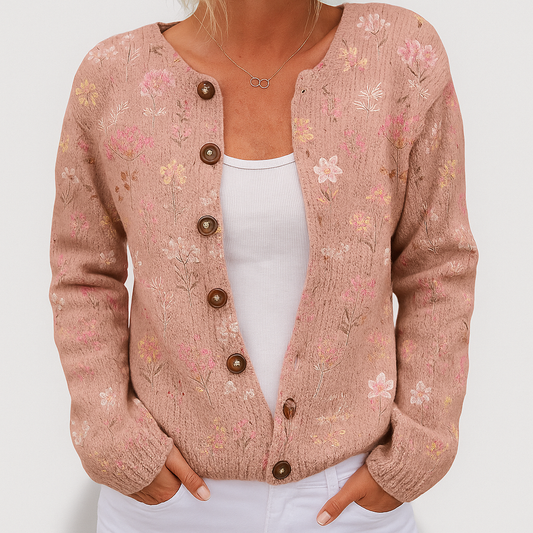 Alina - Dámský květinový cardigan