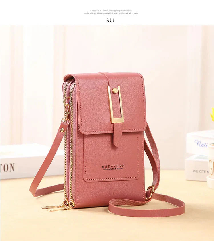 Grażyna - Leather bag for mobile phone